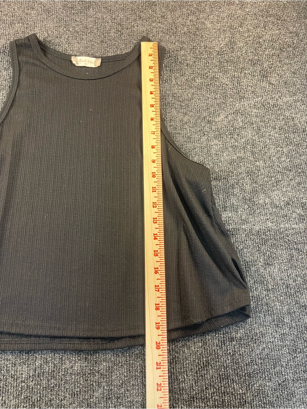 Altar’d State Women's Black Ribbed Tank Top - Picture 2 of 5